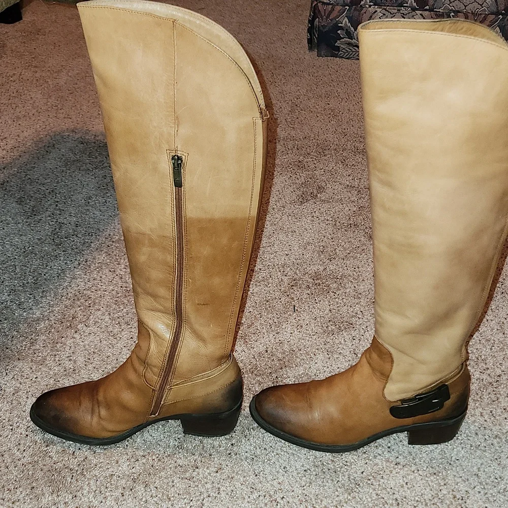 Vince Camuto style VC-BEDINA western brown tie dye leather size 8.5 - Picture 2 of 5